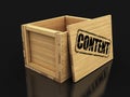 Wooden crate with Content on Hand Truck. Image with clipping path Royalty Free Stock Photo