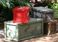 Wooden crates of cargo Royalty Free Stock Photo