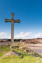 Wooden Cross at Alnmouth Royalty Free Stock Photo