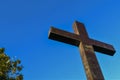 FUNCHAL, MADEIRA / PORTUGAL - FEBRUARY 2017: WOODEN CROSS AND BLUE SKY