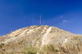 Wooden cross on the mountain