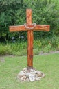 Wooden cross with thorn crown at Belvidere