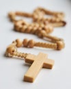 Wooden Cross on white background