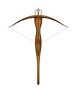 Wooden crossbow and arrow