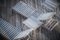 Cruise Ship Deckchairs Closeup Royalty Free Stock Photo