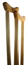 Wooden crutches. Medical assistance and rehabilitation. Isolated objects