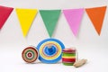 Colorful wooden mexican toys