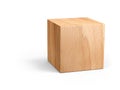 Wooden cube for conceptual design. Education game