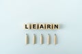 Wooden cube with LEARN wording. Success idea of business working knowledge, education learning and creativity thinking and