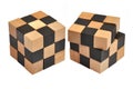 Wooden cube puzzle Royalty Free Stock Photo