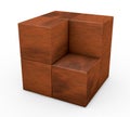 Wooden cube puzzle