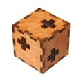 Wooden cube puzzle Royalty Free Stock Photo