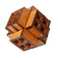 Wooden cube puzzle Royalty Free Stock Photo