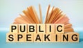 Wooden Cubes With The Abbreviation Public Speaking