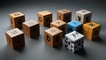 Wooden Cubes Arranged to Spell a Word Royalty Free Stock Photo