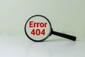 Wooden cubes with 404 error page not found on red background. Royalty Free Stock Photo