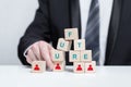 Wooden cubes with word future. Bysiness goals, career, partnership, future concept Royalty Free Stock Photo