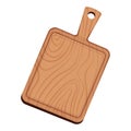 Wooden cut board. Kitchen wooden utensil food chopping