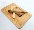 Wooden cutboard and kitchen tools Royalty Free Stock Photo