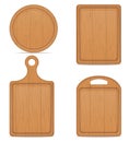 Wooden cutting board vector illustration