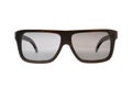 Wooden dark brown sunglasses with gray glasses