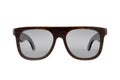 Wooden dark brown sunglasses with gray glasses