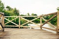 wooden deck wood patio outdoor Royalty Free Stock Photo