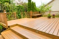 Wooden deck of family home. Royalty Free Stock Photo