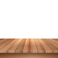 Wooden decking on white background