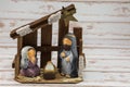 Wooden Decoration with Nativity Scene: Christmas Symbol Theme