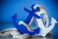 Wooden decorative anchor