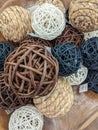 Wooden decorative balls