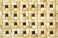 Wooden decorative wall made from natural material Royalty Free Stock Photo