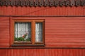 Wooden decorative window Royalty Free Stock Photo