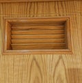 Wooden decrotive ventilation outlet Royalty Free Stock Photo