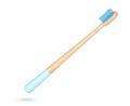 Wooden dental toothbrush Isolated with clipping path