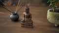 Wooden Desk Decoration With Incense Bowl