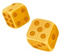 Wooden dice. Royalty Free Stock Photo
