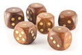 Wooden dice gambling Royalty Free Stock Photo