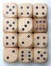 Wooden Dice Royalty Free Stock Photo