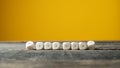 Wooden dices turning to spell a Yes you can sign Royalty Free Stock Photo