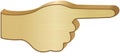 Wooden direction sign - hand with pointed finger