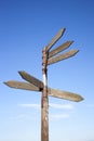 Wooden direction signs