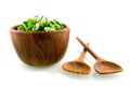 Wooden dish with leek