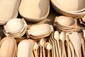 Wooden dishes Royalty Free Stock Photo