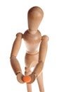 wooden doll or mannequin man from Ikea gestalta. Royalty Free Stock Photo