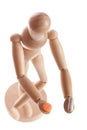 wooden doll or mannequin man from Ikea gestalta. Royalty Free Stock Photo