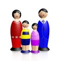 Wooden Dolls Family