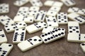 Wooden domino pieces Royalty Free Stock Photo