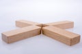 Wooden domino on white background